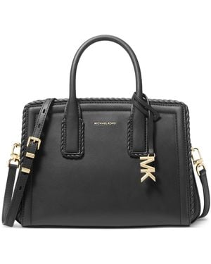 Michael Kors Michael Laila Small Leather Satchel - Black