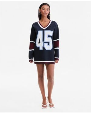 BarIII Jersey Sweater Dress - Blue