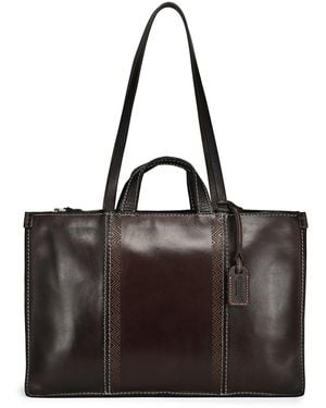 Old Trend Freesia Large Top Handle Tote Bag - Brown