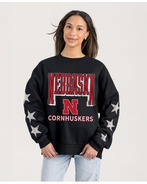 Gameday Couture Nebraska Huskers Relaxed Rhinestone Pullover Sweatshirt - Red