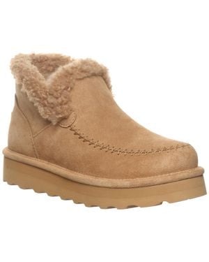 BEARPAW Maeve Platform Slip-on Booties - Natural