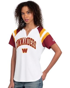 Starter White Washington Commanders Game On Notch Neck T-shirt