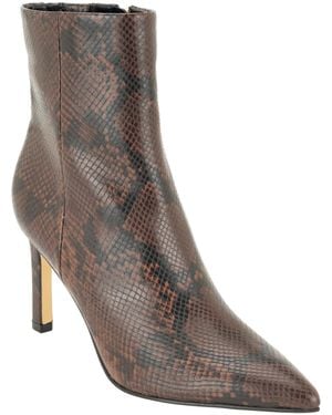 Calvin Klein Chrysta Pointed Toe Stiletto Dress Booties - Brown