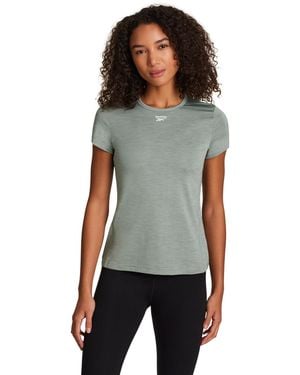 Reebok Marled Crewneck Performance T-shirt - Gray
