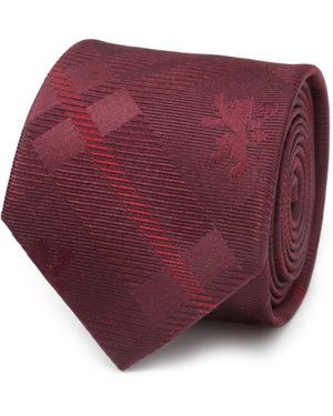 Game Of Thrones Lannister Lion Plaid Tie - Red