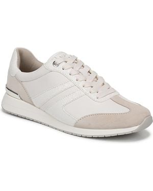 Naturalizer Lorena Closed Round Toe Lace Up Sneakers - White