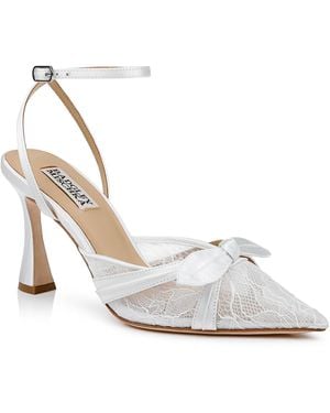 Badgley Mischka Josie Pointed Toe Pumps - White