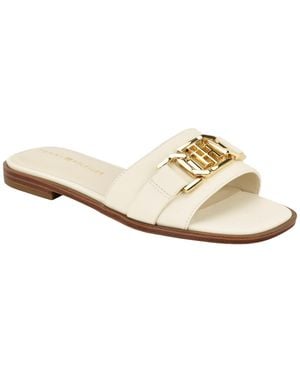 Tommy Hilfiger Trulei Flat Slide Sandals - White