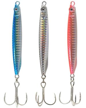Gnuadz 3pcs Saltwater Fishing Jigs Spoons Striped Bass Pompano Mackerel Bluefish - White