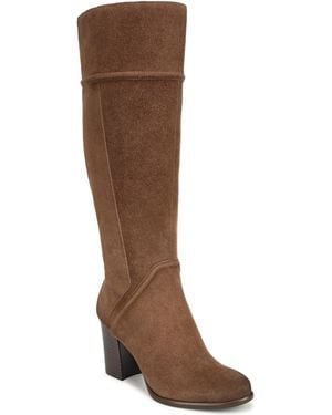 27 EDIT Naturalizer Lexa Knee High Wide Calf Block Heel Boots - Brown
