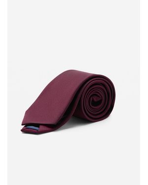 Mango Plain Silk Tie - Purple