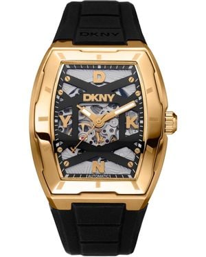 DKNY Urban Automatic Silicone Strap Watch - Black