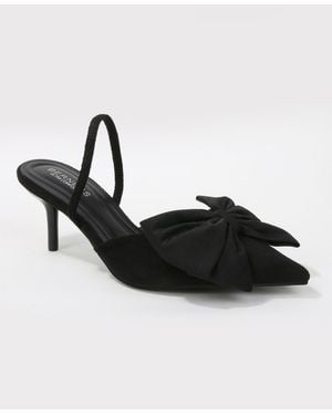 BERNESS Julissa Faux Suede D'orsay Slingback Pumps - Black