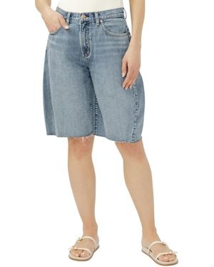 Silver Jeans Co. Barrel Mid Rise Shorts - Blue