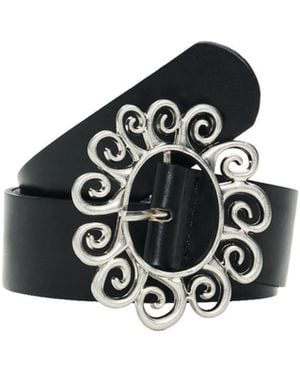 Desigual Leather Belt Sun - Black