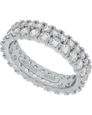 Michael Kors Cubic Zirconia Tennis Sized Ring - Metallic