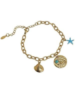 SOH Gold-tone Celestial Charm Bracelet - Metallic