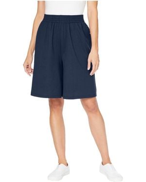 Woman Within Within Split Skirt - Blue