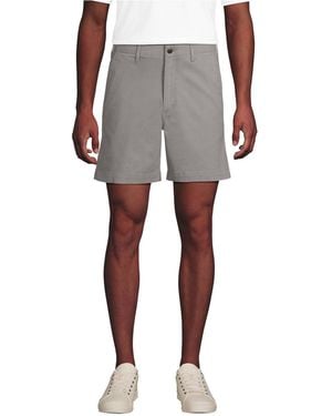 Lands' End Knockabout Comfort Waist Classic Fit Chino Short - Gray