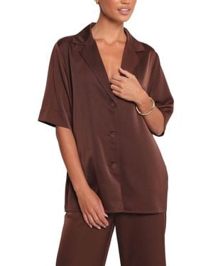 Petal & Pup Arryn Short Sleeve Shirt. - Red