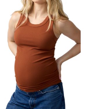 Ingrid & Isabel Ingrid + Isabel Maternity Ingrid + Isabel Seamless Rib Tank - Brown