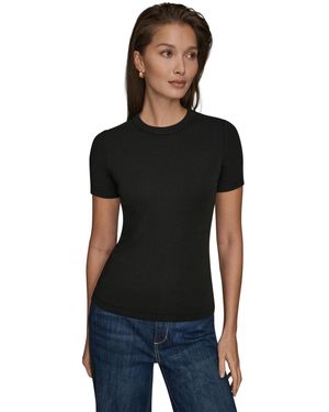 Donna Karan Weekend Short-sleeve Crewneck T-shirt - Black