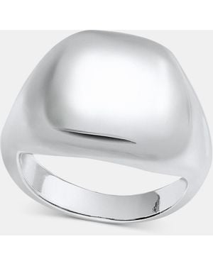 On 34th Squared Bubble Ring - White