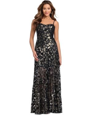 Betsy & Adam Sweetheart Neck Gown - Black