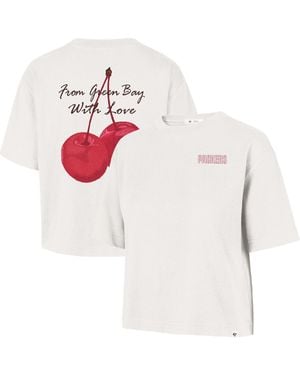 '47 47 Brand Green Bay Packers Love Letter Reed City T-shirt - White