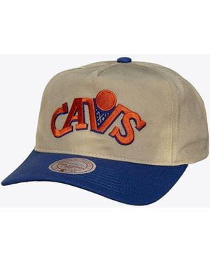 Mitchell & Ness Cleveland Cavaliers Retro Roots Snapback Baseball Cap - Blue