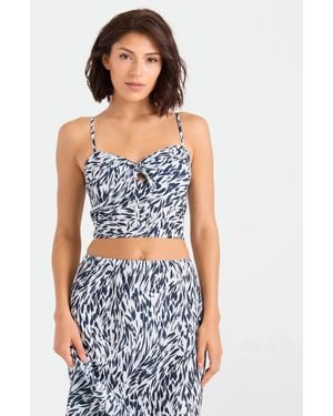 Volcom Printed Sleeveless Swim Cover-up Tunic Top - Blue