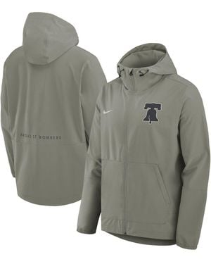 Nike Philadelphia Phillies Unlimited Packable Full-zip Hooded Jacket - Gray