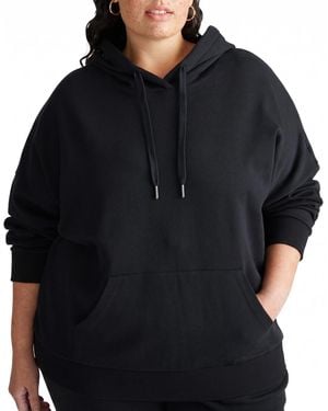 UNIVERSAL STANDARD Plus Size Daydream Plush Fleece-backing Relaxed-fit Hoodie - Black