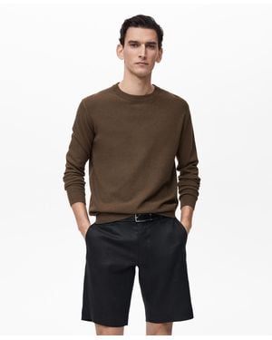 Mango Fine-knit Sweater - Brown
