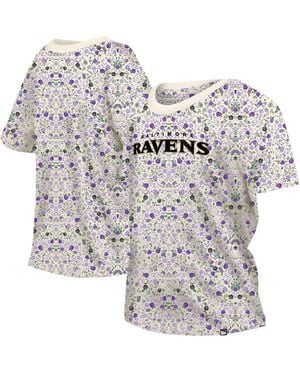 KTZ Baltimore Ravens Glam Game Floral T-shirt - Gray