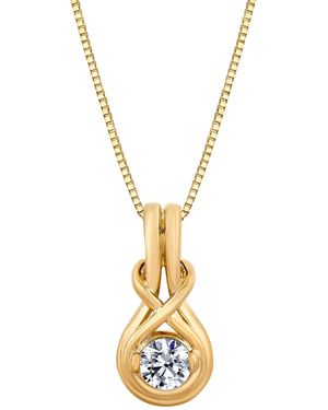 Sirena Diamond Knot 18" Pendant Necklace (1/4 Ct. T.w. - Metallic