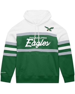 Mitchell & Ness Big & Tall Philadelphia Eagles Fleece-lined Head Coach Hoodie - Green