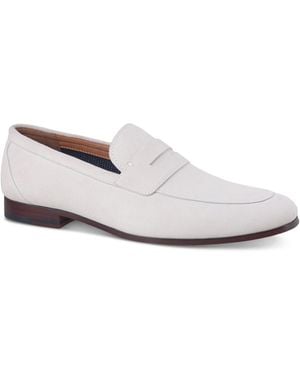 BarIII Baldwinn Suede Penny Loafer - White