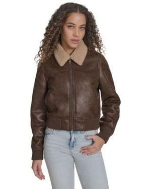 Levi's Levis Long Sleeve Western Bomber Jacket - Brown