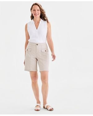Style & Co. High-rise Bermuda Shorts - White