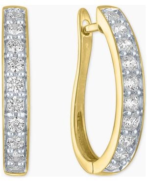 Forever Grown Diamonds Lab-grown Diamond Hoop Earrings (1 Ct. T.w. - Metallic