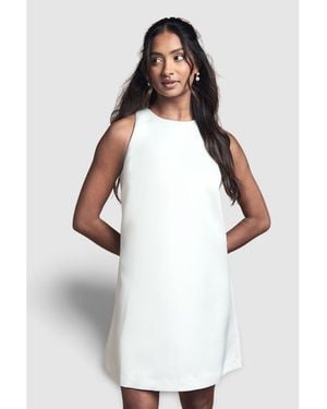 Coast Structured Satin Bridal Mini Dress - White