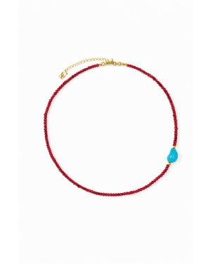 Ottoman Hands Felice Beaded Necklace - White