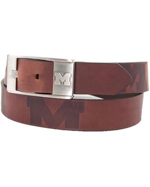 Eagles Wings Michigan Wolverines Brandish Leather Belt - Purple