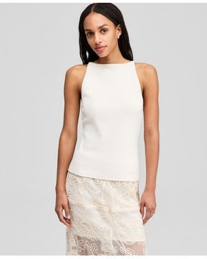 And Now This High-neck Sleeveless Tank Top - White