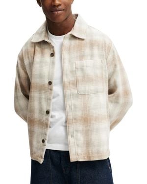 Cotton On Boxy Overshirt - Natural