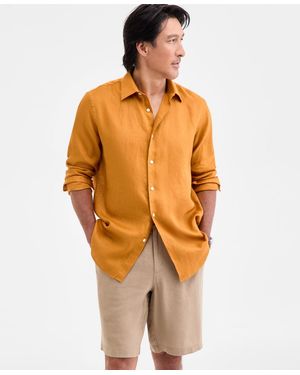 Club Room 100% Linen Shirt - Orange