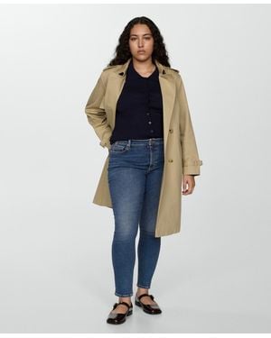 Mango Newisa Medium Rise Skinny Jeans - Blue