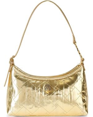 Kurt Geiger Kurt Small Sling Crinkled Leather Shoulder Handbag - Metallic
