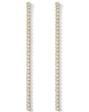ALV Jewels Cz Long Tennis Drop Earrings - White